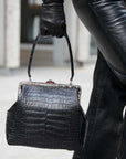 Aperitivo Grande Bag - Black Alligator - Tess Van Ghert