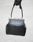 Aperitivo Grande Bag - Black Alligator - Tess Van Ghert
