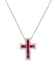 Art Deco Ruby and Diamond cross - Tess Van Ghert