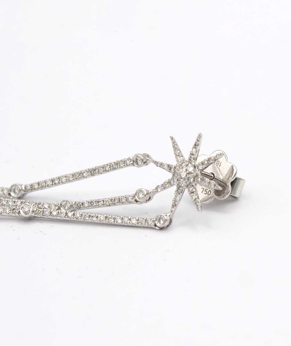 Dancing Stars - 18K gold and diamond earrings - Tess Van Ghert