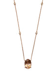 Peach Morganite - 18K gold and diamond necklace - Tess Van Ghert