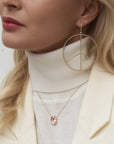 Peach Morganite - 18K gold and diamond necklace - Tess Van Ghert