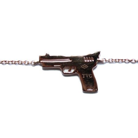 007 18KT Gold Pistol Bracelet with diamonds - Tess Van Ghert