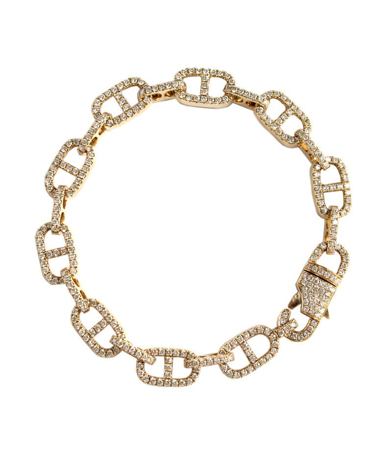 Anchor Chain Diamond Bracelet - Tess Van Ghert