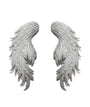 Angel Wings Silver Hair Clips - White CZ - Tess Van Ghert