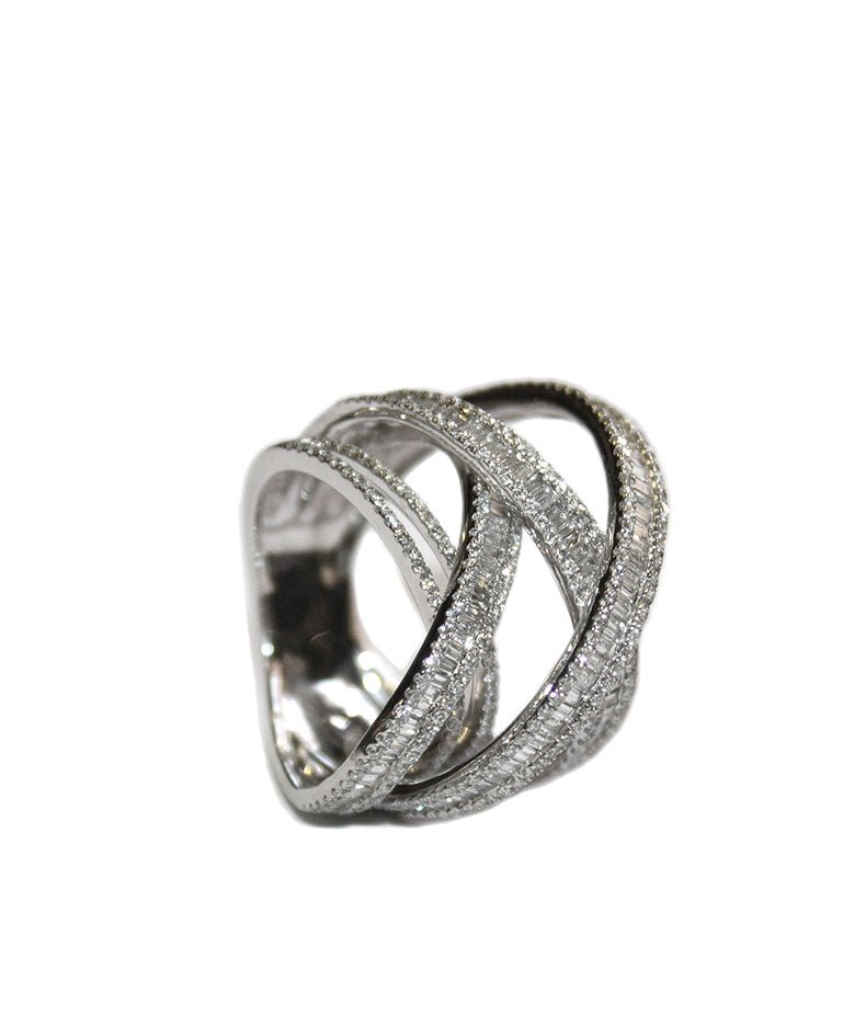 Architectural Baguette Diamond Ring - Tess Van Ghert