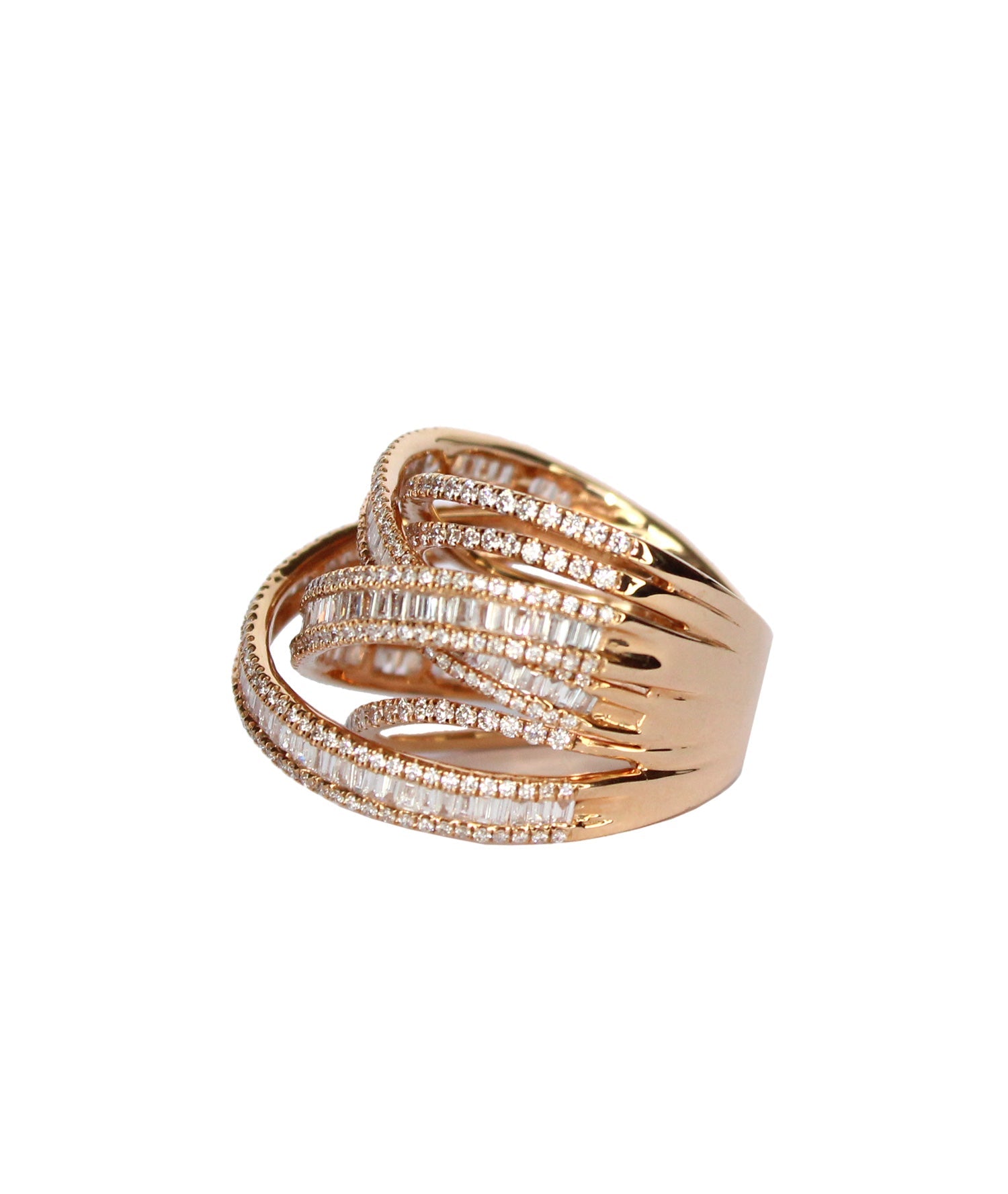 Architectural Baguette Diamond Ring - Tess Van Ghert