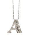 Baguette Diamond letter necklace - Tess Van Ghert