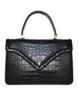 Chelsea Bag - Black Alligator - Tess Van Ghert