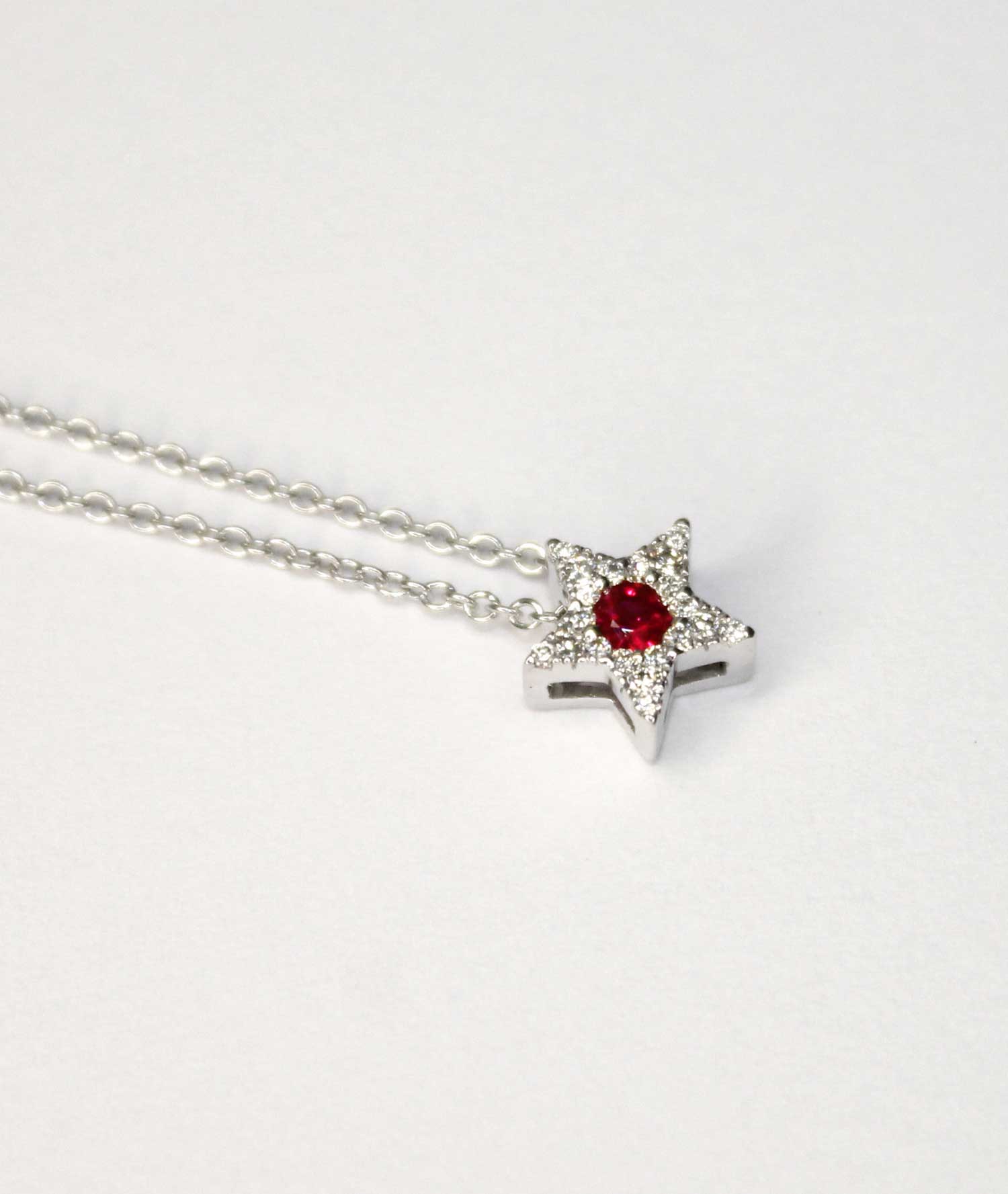 Christmas Star- Ruby and Diamond necklace - Tess Van Ghert
