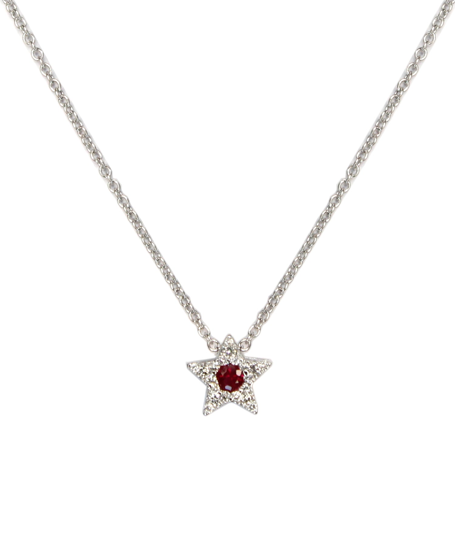 Christmas Star- Ruby and Diamond necklace - Tess Van Ghert