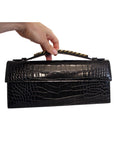 Concord Clutch - Black Alligator - Tess Van Ghert