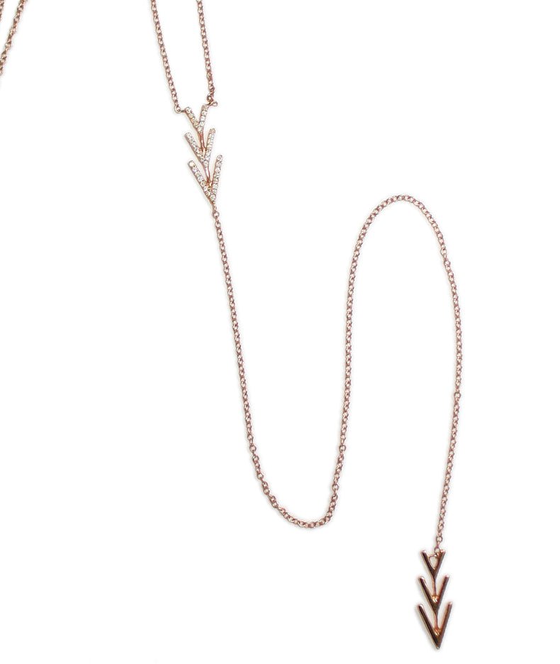 Rose gold hot sale arrow necklace