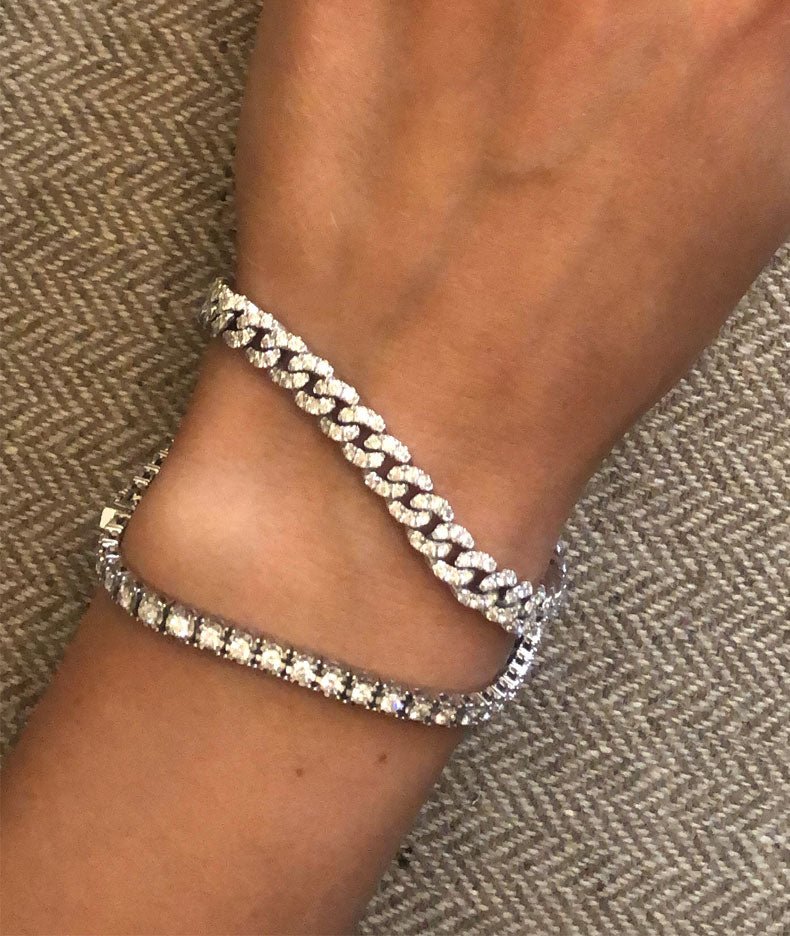 Curb Link Diamond Bracelet - Tess Van Ghert