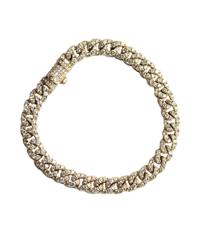 Curb Link Diamond Bracelet - Tess Van Ghert