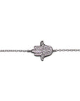 Delicate 18K Gold Hamsa Hand Bracelet with Diamonds - Tess Van Ghert