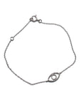 Delicate 18KT Gold Evil Eye Bracelet with Diamonds - Tess Van Ghert