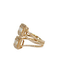 Double Shield Baguette Diamond Ring - Tess Van Ghert