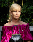 Extra Long Diamond Earrings on model - Fancy Design - Tess Van Ghert - 2