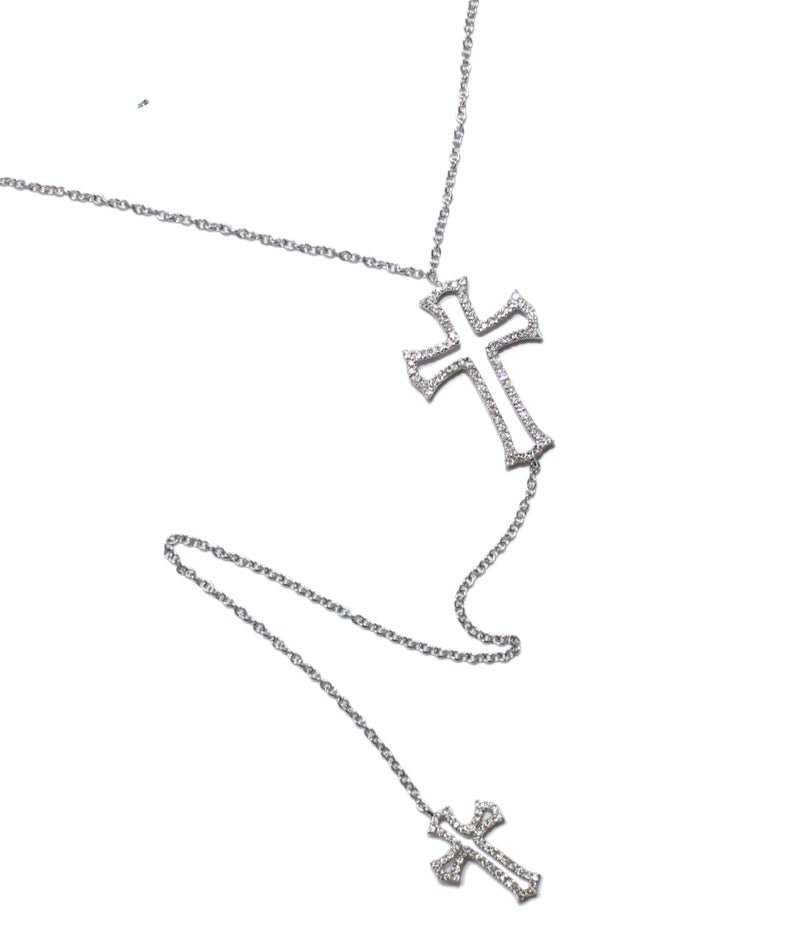 Fancy Cross Delicate Rosary Necklaces - Tess Van Ghert - 2