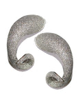 Horns Silver Hair Clips - White CZ - Tess Van Ghert