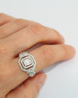 Legacy Signet - 18K White Gold and Diamonds - Tess Van Ghert