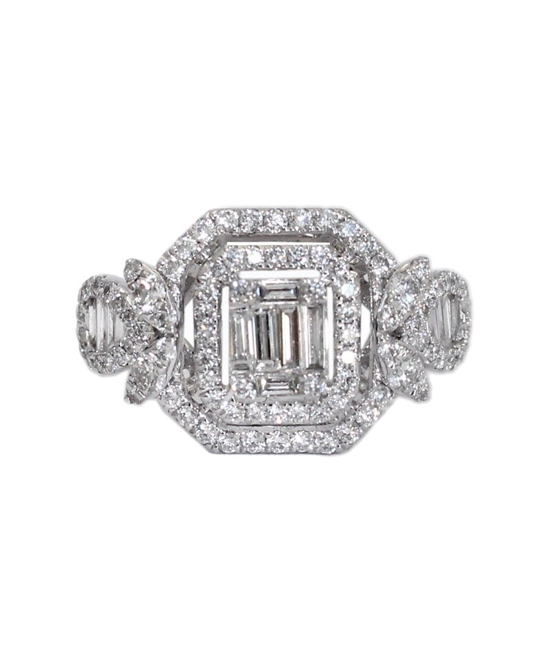 Legacy Signet - 18K White Gold and Diamonds - Tess Van Ghert