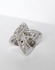 Magnificent Criss Cross Baguette Diamond Ring - Tess Van Ghert