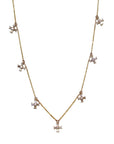 Maltese Cross - Baguette Diamond Necklace - Tess Van Ghert