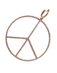 Large Peace Sign Earrings - Tess Van Ghert - 2 - Single earring wide photo