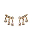Rain Drop Diamond drop Earrings in 18K White Gold - Gold and Diamond Earrings - Tess Van Ghert - 1