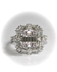 front angle of the Rising Flower - 18K Gold and Diamonds - Tess Van Ghert - 2 - Statement ring by Tess Van Ghert