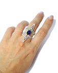 Shard - Stacking Sapphire and Diamond ring - Tess Van Ghert