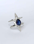 Shard - Stacking Sapphire and Diamond ring - Tess Van Ghert