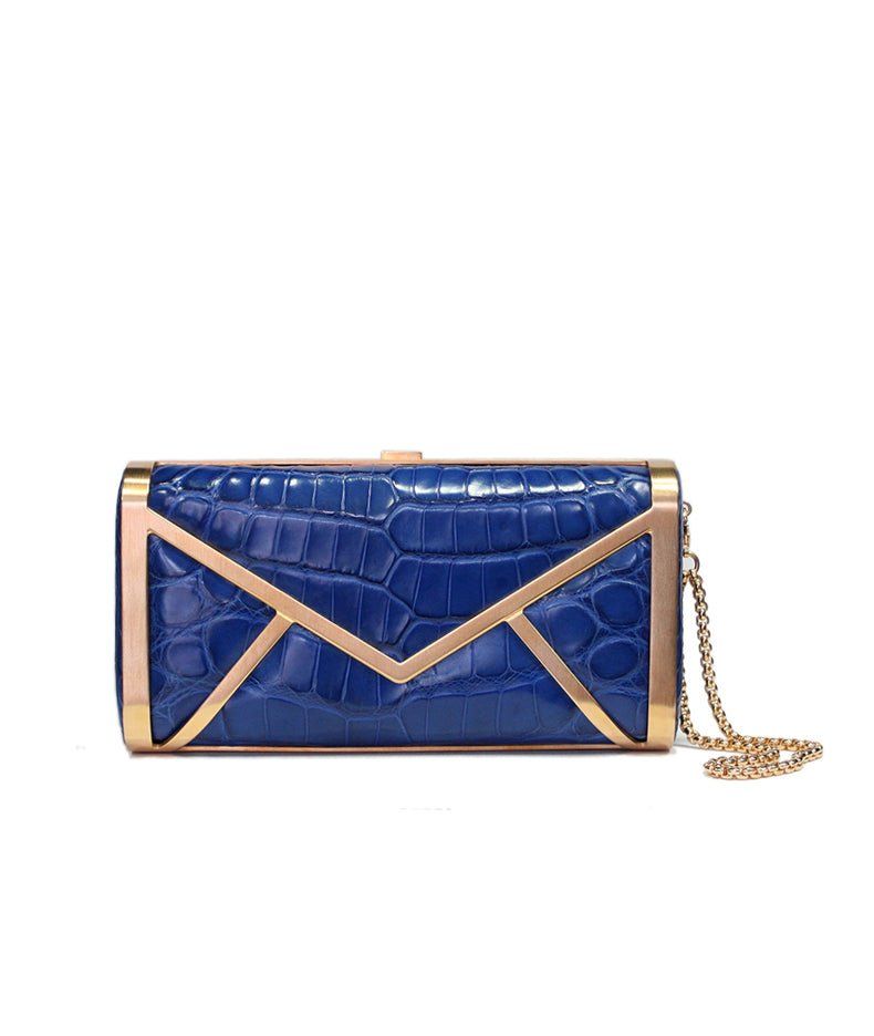 Tess Fete IV - Electric Blue Envelope Clutch