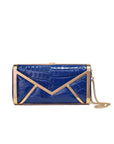 Tess Fete IV - Electric Blue Envelope Clutch