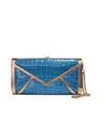 Tess Fete IV - Turquoise Envelope Clutch