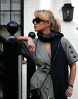 The Flamboyant - Dual Tone Jacquard Scarf - Black