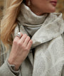 The Flamboyant - Dual Tone Jacquard Scarf - Taupe Grey - Tess Van Ghert