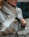 The Sophisticate - Wide Border Single Tone Scarf - Tess Van Ghert