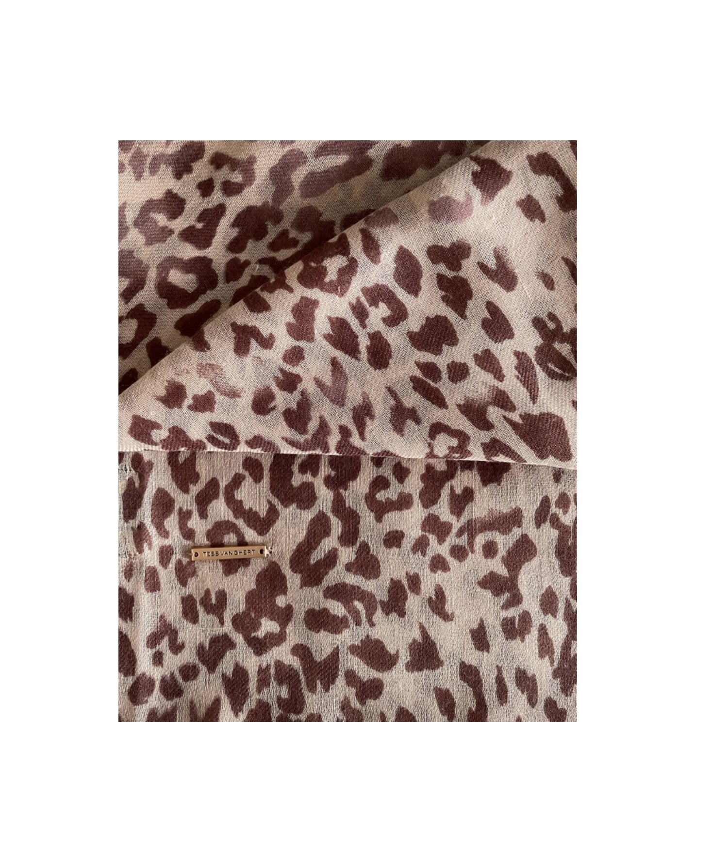 The Wild Thing - Leopard Print Scarf - Bordeaux - Tess Van Ghert