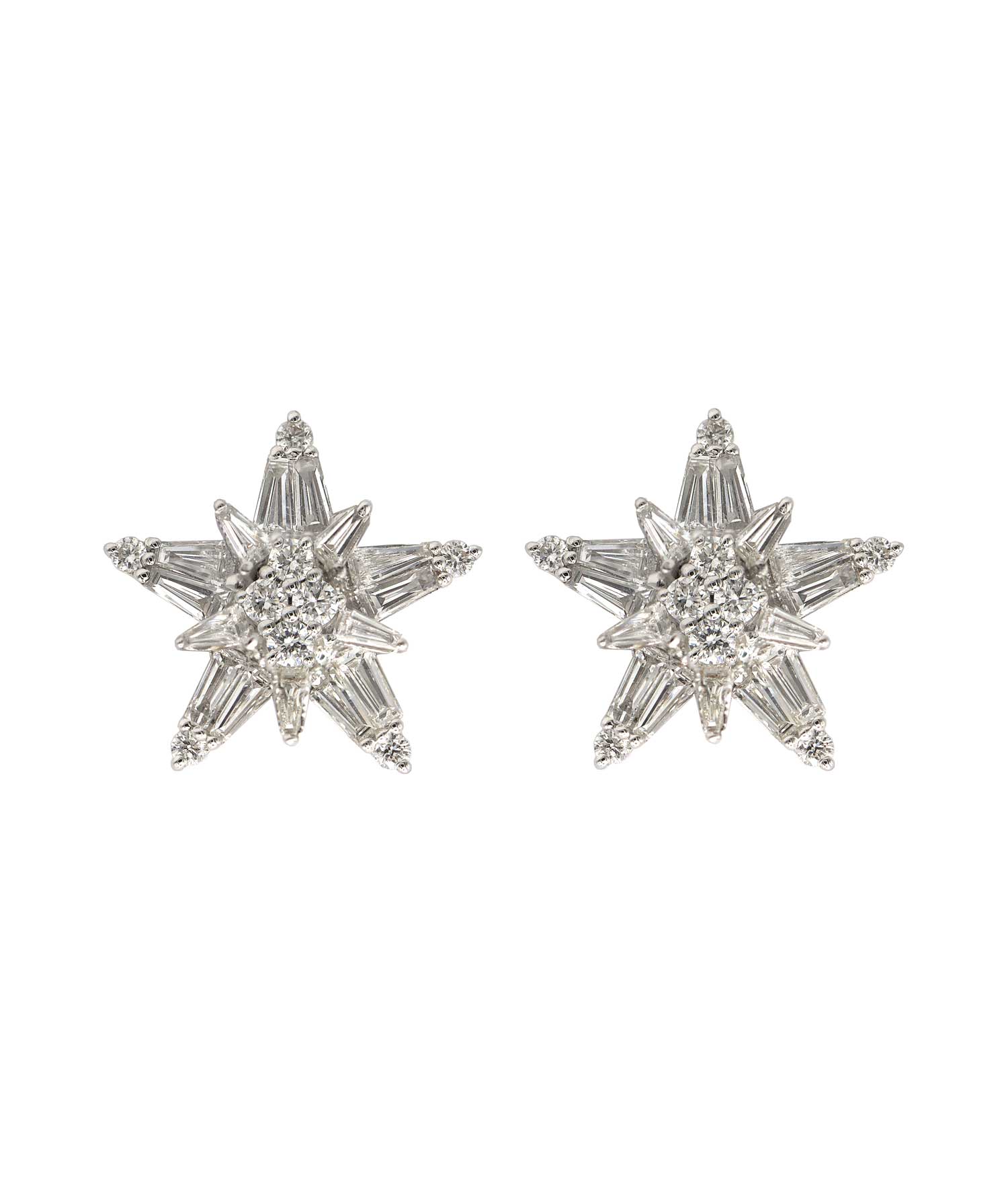 Polar Star Trapeze Diamond Earrings - Tess Van Ghert