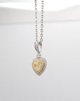 Yellow Diamond Heart Chain Necklace - Tess Van Ghert