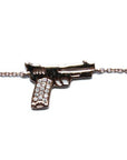 007 18KT Gold Pistol Bracelet with diamonds - Tess Van Ghert
