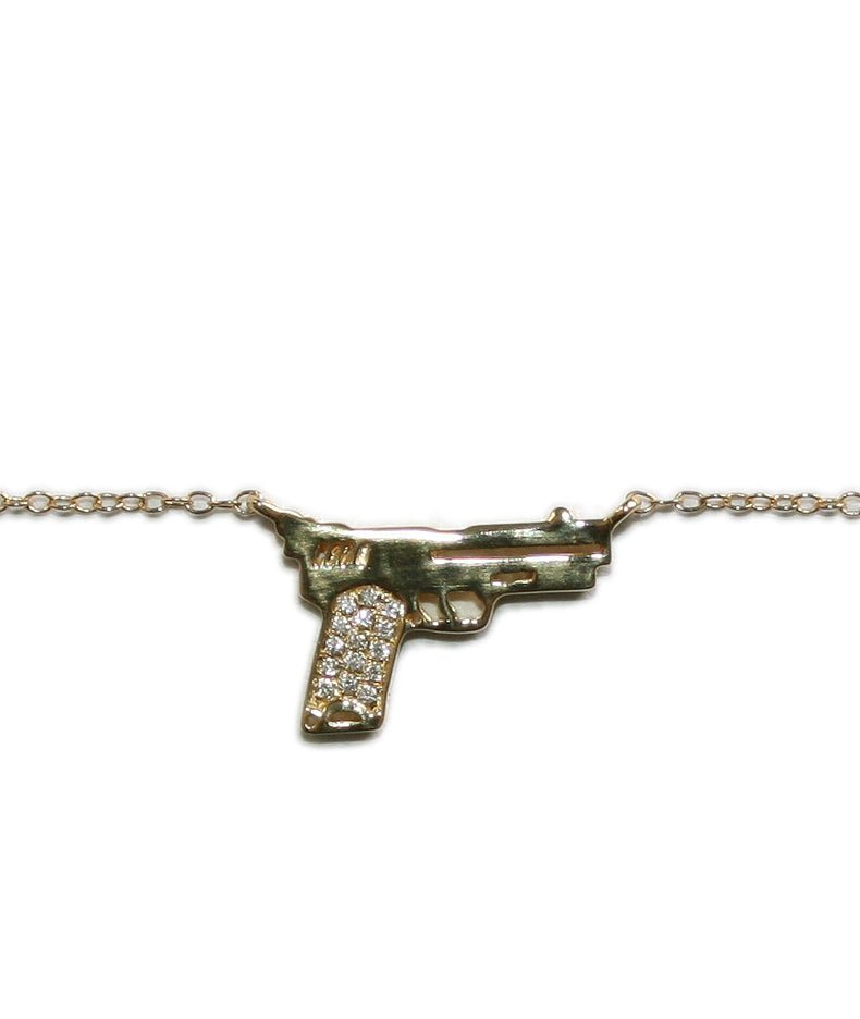 007 Pistol - Diamond Necklace - Tess Van Ghert