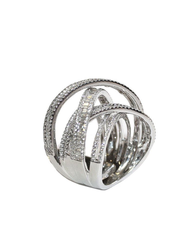 Architectural Baguette Diamond Ring - Tess Van Ghert