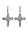 Baguette Diamond Cross Earrings - Tess Van Ghert