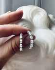 Crescent Pear Diamond earrings - Tess Van Ghert