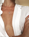 Fancy Cross Delicate Rosary Necklaces - Tess Van Ghert - 3