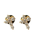 Cross Earrings Studs taken from above- Tess Van Ghert - 2 Featuring diamonds and women cross earrings gold